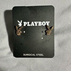 Playboy gold earings